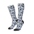 thumbnail image 1 of Picia Women Crew Soft Moisture-wicking Socks Hawaiian Style Pattern Design Cotton Socks, One Size fit All, 1 of 9
