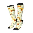 thumbnail image 1 of Picia Women Crew Soft Moisture-wicking Socks Heavy Equipment Pattern Design Cotton Socks, One Size fit All, 1 of 9