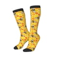 thumbnail image 1 of Picia Women Crew Soft Moisture-wicking Socks Honeycombs Pattern Design Cotton Socks, One Size fit All, 1 of 9