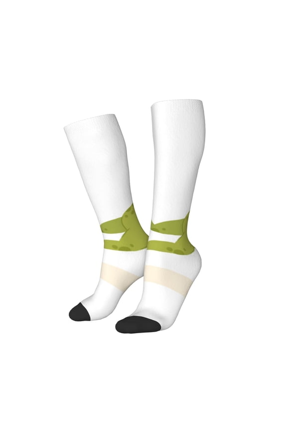 Women Crew Soft Moisture-wicking Socks Hunting Frog Pattern Design Cotton Socks, One Size fit All