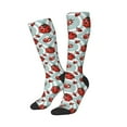 thumbnail image 1 of Picia Women Crew Soft Moisture-wicking Socks Insects Pattern Design Cotton Socks, One Size fit All, 1 of 9