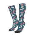 thumbnail image 1 of Picia Women Crew Soft Moisture-wicking Socks Lilies Flowers Pattern Design Cotton Socks, One Size fit All, 1 of 9