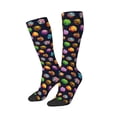 thumbnail image 1 of Picia Women Crew Soft Moisture-wicking Socks Lovely Planet Pattern Design Cotton Socks, One Size fit All, 1 of 9