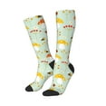 thumbnail image 1 of Picia Women Crew Soft Moisture-wicking Socks Mushroom Bee Pattern Design Cotton Socks, One Size fit All, 1 of 9