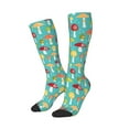 thumbnail image 1 of Picia Women Crew Soft Moisture-wicking Socks Mushrooms Pattern Design Cotton Socks, One Size fit All, 1 of 1