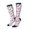 thumbnail image 1 of Picia Women Crew Soft Moisture-wicking Socks Orchids Flowers Pattern Design Cotton Socks, One Size fit All, 1 of 9