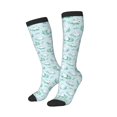 thumbnail image 1 of Picia Women Crew Soft Moisture-wicking Socks Rabbit And Dragonfly Pattern Design Cotton Socks, One Size fit All, 1 of 9