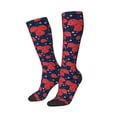 thumbnail image 1 of Picia Women Crew Soft Moisture-wicking Socks Rose Flower Pattern Design Cotton Socks, One Size fit All, 1 of 9