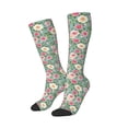 thumbnail image 1 of Picia Women Crew Soft Moisture-wicking Socks Rose Flowers Pattern Design Cotton Socks, One Size fit All, 1 of 9
