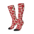 thumbnail image 1 of Picia Women Crew Soft Moisture-wicking Socks Rose Flowers Pattern Design Cotton Socks, One Size fit All, 1 of 9