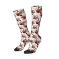 thumbnail image 1 of Picia Women Crew Soft Moisture-wicking Socks Rose Flowers Pattern Design Cotton Socks, One Size fit All, 1 of 9