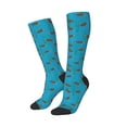 thumbnail image 1 of Picia Women Crew Soft Moisture-wicking Socks Sea Turtle Pattern Design Cotton Socks, One Size fit All, 1 of 9