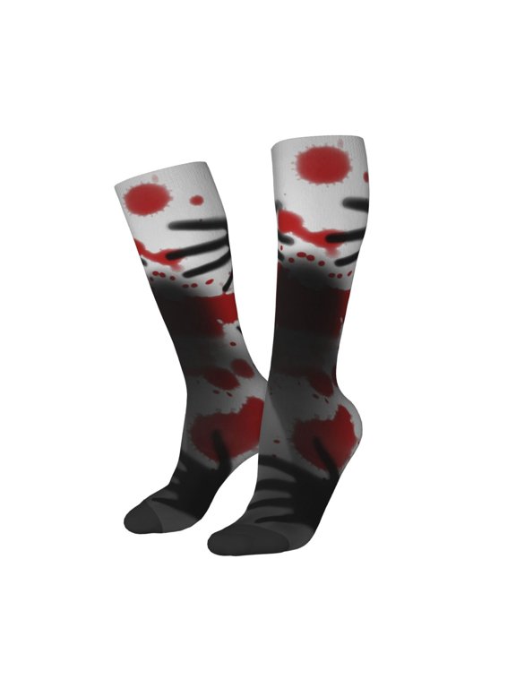 Women Crew Soft Moisture-wicking Socks Shadows Behind Pattern Design Cotton Socks, One Size fit All