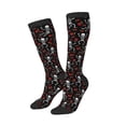 thumbnail image 1 of Picia Women Crew Soft Moisture-wicking Socks Skeleton with Roses Pattern Design Cotton Socks, One Size fit All, 1 of 9