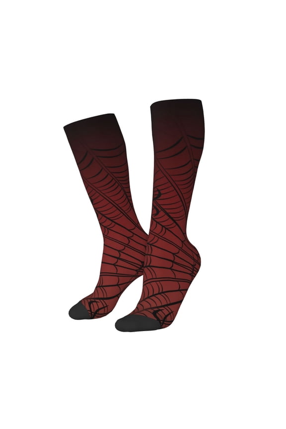 Women Crew Soft Moisture-wicking Socks Spiders On A Web Pattern Design Cotton Socks, One Size fit All