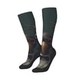 thumbnail image 1 of Picia Women Crew Soft Moisture-wicking Socks Stylish Avian Gathering Pattern Design Cotton Socks, One Size fit All, 1 of 9