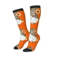thumbnail image 1 of Picia Women Crew Soft Moisture-wicking Socks Sunflower Gnomes 4 Pattern Design Cotton Socks, One Size fit All, 1 of 9