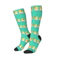 thumbnail image 1 of Picia Women Crew Soft Moisture-wicking Socks Sunflower Gnomes 5 Pattern Design Cotton Socks, One Size fit All, 1 of 9