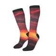 thumbnail image 1 of Picia Women Crew Soft Moisture-wicking Socks Sunset Western Desert Cowboy Pattern Design Cotton Socks, One Size fit All, 1 of 9