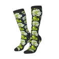 thumbnail image 1 of Picia Women Crew Soft Moisture-wicking Socks Teal floral elegance Pattern Design Cotton Socks, One Size fit All, 1 of 9