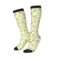 thumbnail image 1 of Picia Women Crew Soft Moisture-wicking Socks Tree Palms Lemon Pattern Design Cotton Socks, One Size fit All, 1 of 9
