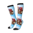 thumbnail image 1 of Picia Women Crew Soft Moisture-wicking Socks Trip to London Pattern Design Cotton Socks, One Size fit All, 1 of 9