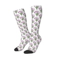 thumbnail image 1 of Picia Women Crew Soft Moisture-wicking Socks Tulips Flowers Pattern Design Cotton Socks, One Size fit All, 1 of 9