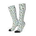 thumbnail image 1 of Picia Women Crew Soft Moisture-wicking Socks Tulips Flowers Pattern Design Cotton Socks, One Size fit All, 1 of 9