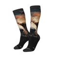 thumbnail image 1 of Picia Women Crew Soft Moisture-wicking Socks Urban Bear With Headphones Pattern Design Cotton Socks, One Size fit All, 1 of 9
