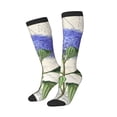 thumbnail image 1 of Picia Women Crew Soft Moisture-wicking Socks Vintage Flower Pattern Design Cotton Socks, One Size fit All, 1 of 1