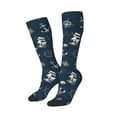 thumbnail image 1 of Picia Women Crew Soft Moisture-wicking Socks Vintage Marine Pattern Design Cotton Socks, One Size fit All, 1 of 9
