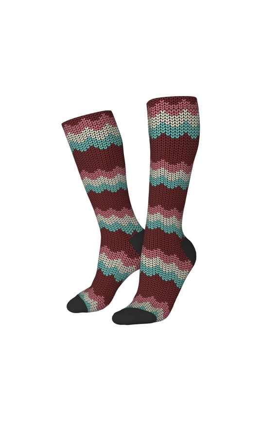 Women Crew Soft Moisture-wicking Socks fall leaf Element Pattern Design Cotton Socks, One Size fit All