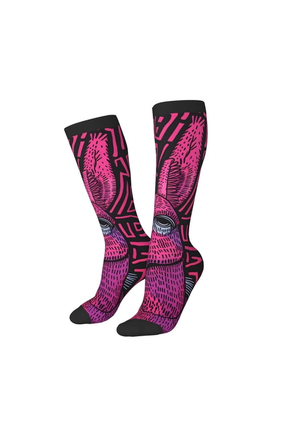 Women Crew Soft Moisture-wicking Socks ink Donkey Pop Art Pattern Design Cotton Socks, One Size fit All