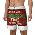 thumbnail image 1 of Picia It's The Most Wonderful Time Of The Year pattern Mens Swim Trunks with Compression Liner Stretch Beach Shorts Quick Dry with Zipper Pockets No-Chafing Board Shorts-XX-Large, 1 of 9