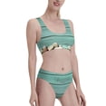 thumbnail image 1 of Picia Wood Grain Women's High Waisted Bikini Scoop Neck Swimsuit Two Pieces Bathing Suit-XX-Large, 1 of 8