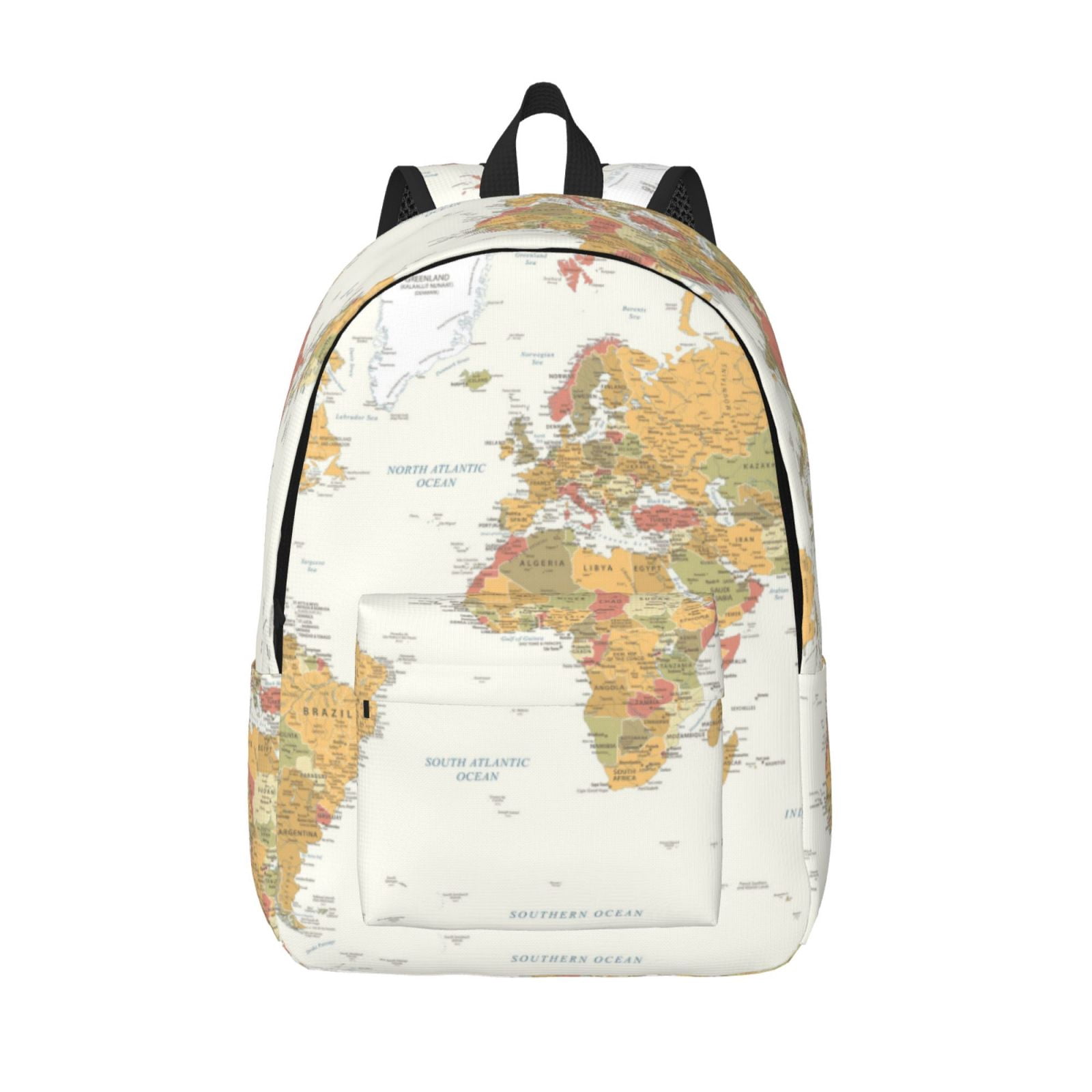 Map Backpack Picia World Map 1 Printed Canvas Daypack - Stylish and Durable Vintage ...