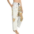 thumbnail image 1 of Picia World Map 1 Womens Soft Woven Cotton Elastic Waistband Sleep Pajama Pant Lounge Sleep Pant With Pockets And Drawstring-XX-Large, 1 of 9