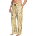 thumbnail image 1 of Picia World Map Mens Soft Woven Cotton Elastic Waistband Sleep Pajama Pant Lounge Sleep Pant With Pockets And Drawstring-Medium, 1 of 9