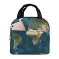 thumbnail image 1 of Picia World Map Printed Lunch box Lunch bag for Men Women Large Capacity Lunchbox Reusable Lunch Bags Insulated Lunch Bag Lunch Box Cooler, 1 of 1
