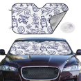 thumbnail image 1 of Picia World Travel2 Curved Windshield Sunshade Accordion Folding Style Auto Shade for Car Truck SUV Van Blocks UV Ray Sun Visor Protector -Medium, 1 of 7
