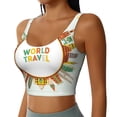 thumbnail image 1 of Picia World Travel3 Sports Bra for Women,Padded Strappy Sports Bras Medium Support Yoga Bra with Removable Cups,Running Yoga Bra-, 1 of 9