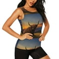 thumbnail image 1 of Picia Yak Pattern Women's Workout Tank Top,Breathable Activewear,Slim Fit Athletic Top,Versatile Workout Moisture-wicking top-Medium, 1 of 9