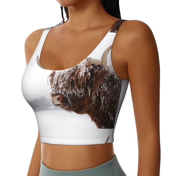 Picia Yak Sports Bra for Women,Padded Strappy Sports Bras Medium Support Yoga Bra with Removable Cups,Running Yoga Bra-