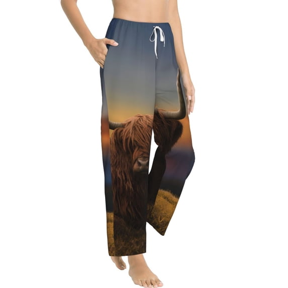Picia Yak Womens Soft Woven Cotton Elastic Waistband Sleep Pajama Pant Lounge Sleep Pant With Pockets And Drawstring-XX-Large