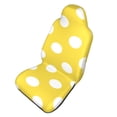 thumbnail image 1 of Picia Yellow And White Polka Dot Print Waterproof Sweating Car Seat Cover for Post Gym Workout, Running, Beach and Hiking, Universal Fit Anti-Slip Bucket Seat Protector, 1 of 5
