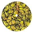 thumbnail image 1 of Picia Yellow Butterflies Print Christmas Tree Skirt , Christmas Tree Skirt Ornaments for Merry Christmas Holiday Party Decorations Indoor Outdoor-36", 1 of 7