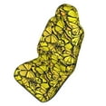 thumbnail image 1 of Picia Yellow Butterflies Print Waterproof Sweating Car Seat Cover for Post Gym Workout, Running, Beach and Hiking, Universal Fit Anti-Slip Bucket Seat Protector, 1 of 5