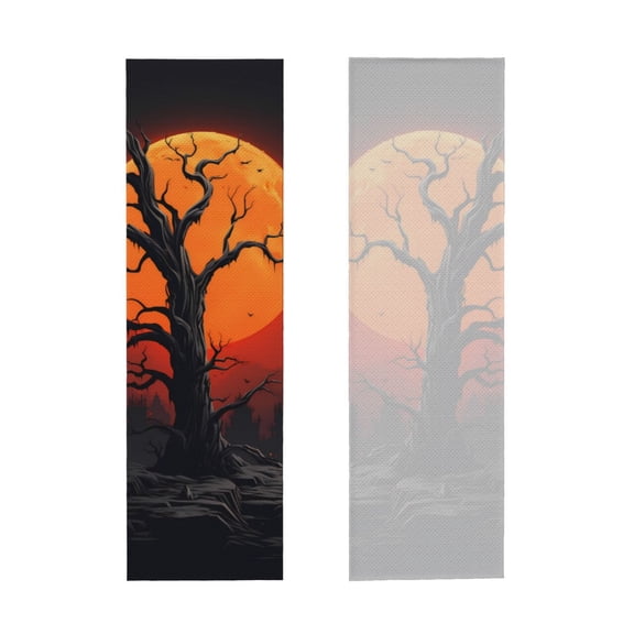 Picia Yellow Castle Sunset Tree Pattern Cooling Towels (40"x12") Cool Towel, Cold Towel, Microfiber Soft Breathable Chilly Ice Towel