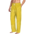thumbnail image 1 of Picia Yellow Glitter Mens Soft Woven Cotton Elastic Waistband Sleep Pajama Pant Lounge Sleep Pant With Pockets And Drawstring-XX-Large, 1 of 9