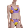 thumbnail image 1 of Picia Yellow Lemon And Orange Women's High Waisted Bikini Scoop Neck Swimsuit Two Pieces Bathing Suit-Medium, 1 of 8